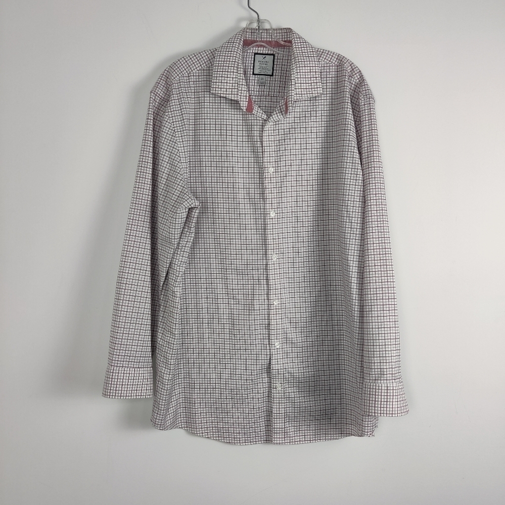 Denver Hayes No-Iron Modern Fit Checked Shirt - Easy Care, Size 2XL Cotton